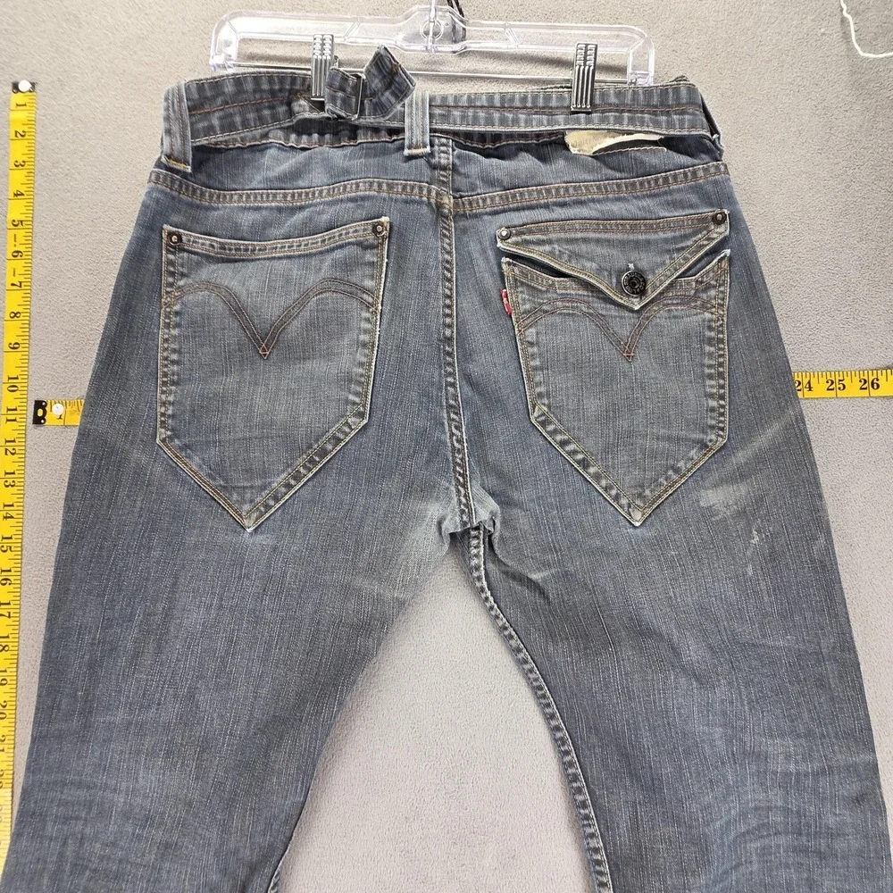 Vintage Levis Engineered Jeans Mens Buckle Back Flap Pocket Zip Fly Fits 32x32